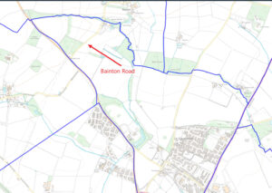 Map showing Bainton Road